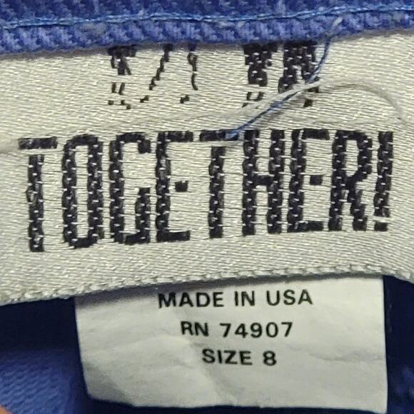 VTG 80s Skirt Purple Mini Denim Skirt with Matching Belt by Together Size 8 #139 - Picture 3 of 10